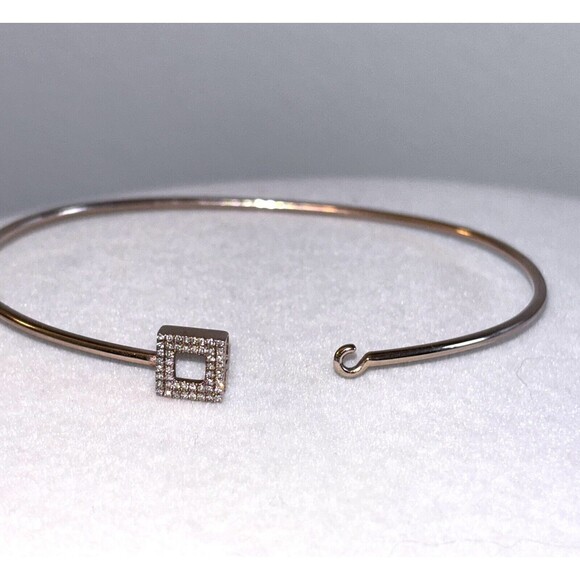 14K Rose Gold Diamond Station Bracelet - Picture 4 of 7